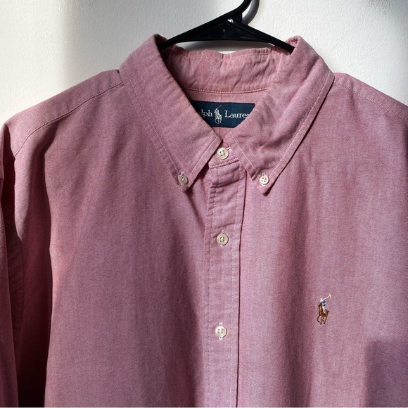 Ralph Lauren Men’s XXL Pale Pink Button-Up Shirt - 100% Cotton - Picture 3 of 9